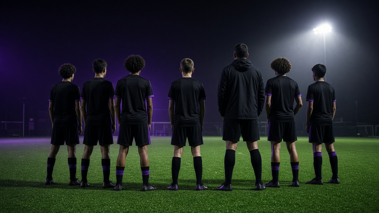 Night training session with the team